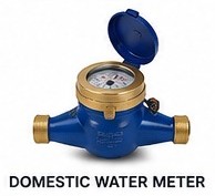 Wetpipe municipal domestic water meter for residential potable water connections